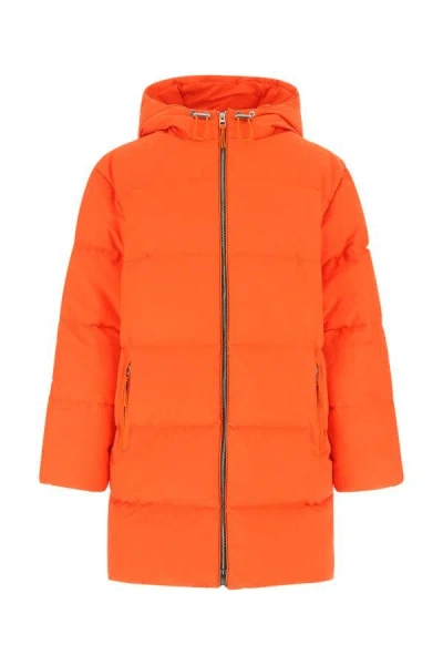 Shop Loewe Woman Orange Cotton Down Jacket