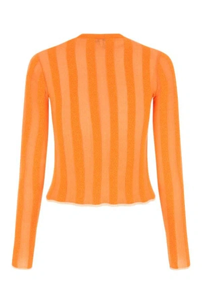 Shop Loewe Woman Orange Stretch Viscose Top