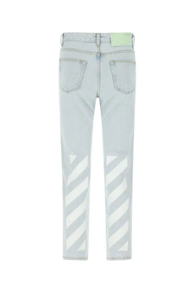 Shop Off-white Off White Woman Denim Jeans In Blue