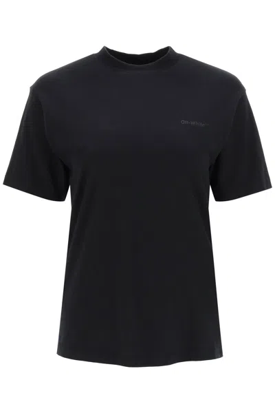Shop Off-white 'diag' Print T-shirt Women In Black