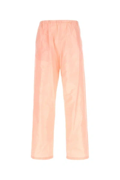 Shop Prada Man Pink Silk Pant