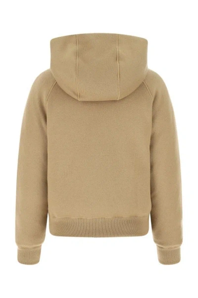 Prada Logo Zipper Casual Jacket In Brown