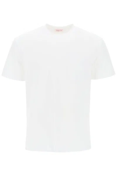 Shop Valentino Garavani "cotton T-shirt With V Detail" Men In Multicolor