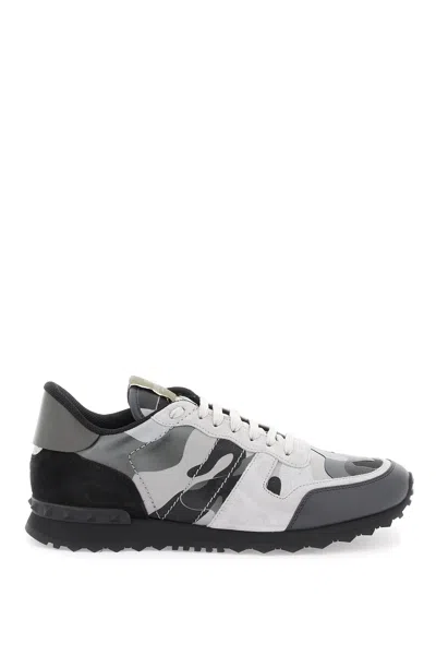Valentino Garavani Rockrunner Camouflage Laminated Sneaker In Multicolor