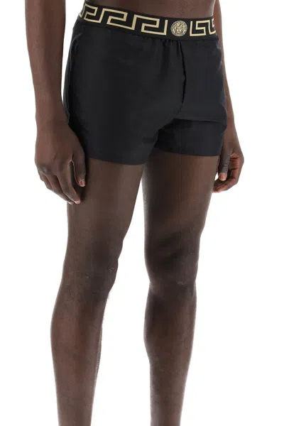Shop Versace Greek Sea Bermuda Shorts For Men In Multicolor