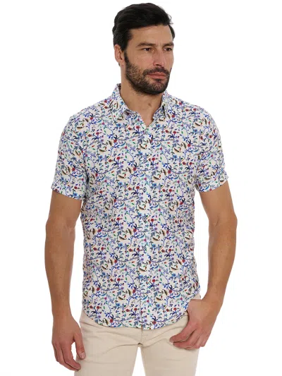 Shop Robert Graham Landon Short Sleeve Button Down Shirt In Multi