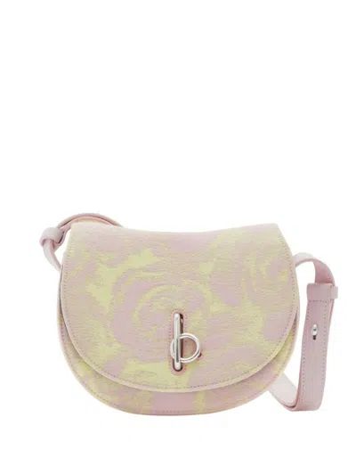 Shop Burberry Rocking Horse Mini Shoulder Bag In Pink