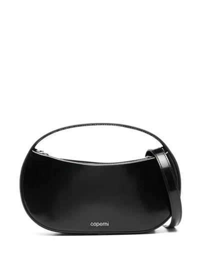 Shop Coperni Swipe Sound Small Leather Handbag In Black