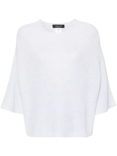 Shop Fabiana Filippi Cotton Blend Sweater In White