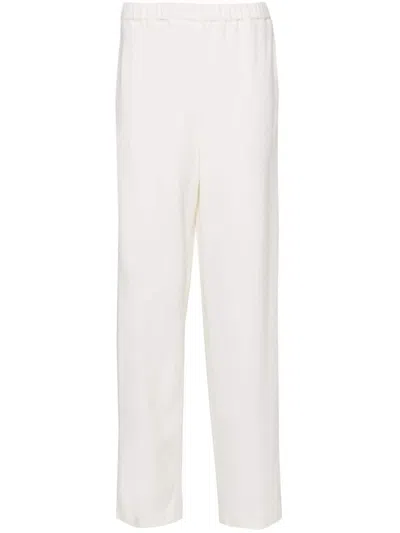 Shop Fabiana Filippi Straight-leg Trousers In White