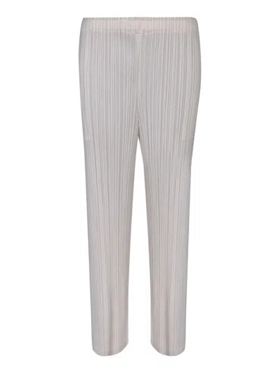 Shop Issey Miyake Trousers In White