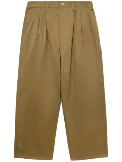 Junya Watanabe X Carhartt Wide Leg Cotton Trousers In Beige