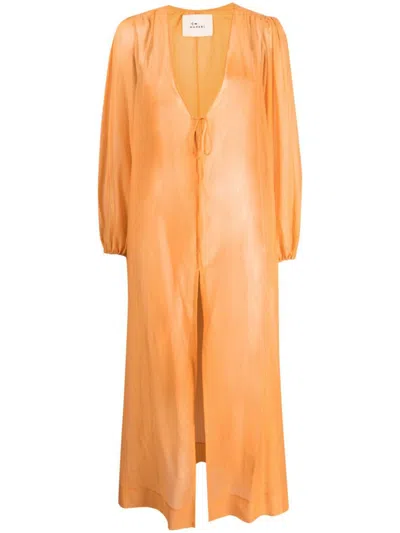 Shop Manebi Manebí Goias Silk-cotton Voile Dress In Orange