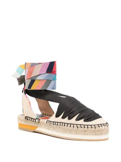 Shop Paul Smith Lace-up Espadrilles In White