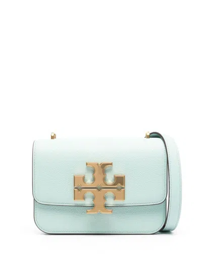 Shop Tory Burch Eleanor Small Leather Shoulder Bag In Clear Blue