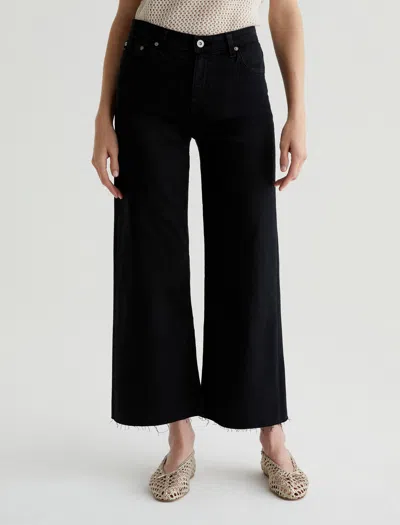 Shop Ag Jeans Saige Wide Leg Crop In Black
