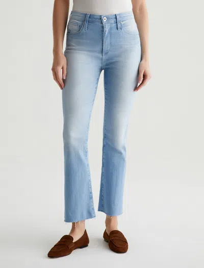 Shop Ag Jeans Farrah Boot Crop In Blue