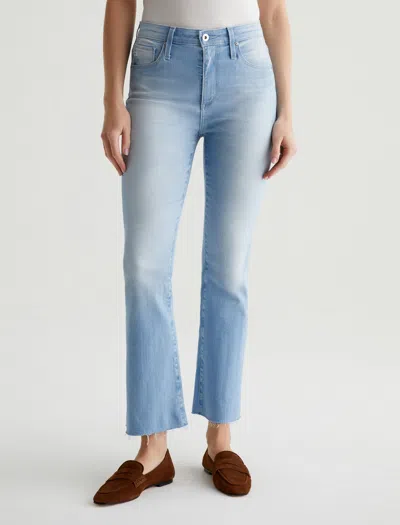 Ag Farrah Cropped Bootcut Jeans In Coastal In Blue