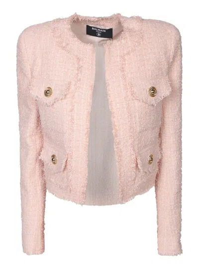Shop Balmain Jackets In Pink