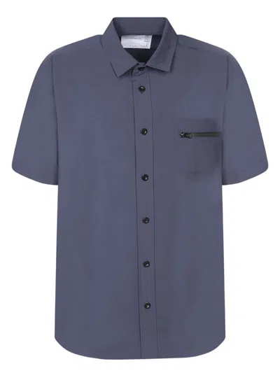 Shop Sacai Shirts In Blue