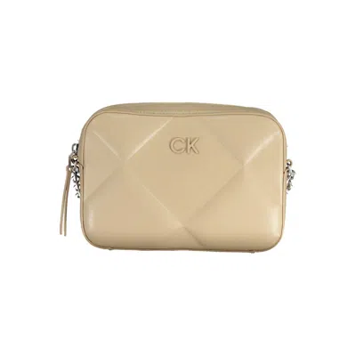 Shop Calvin Klein Beige Polyester Handbag