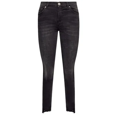 Shop Pinko Black Cotton Jeans & Pant
