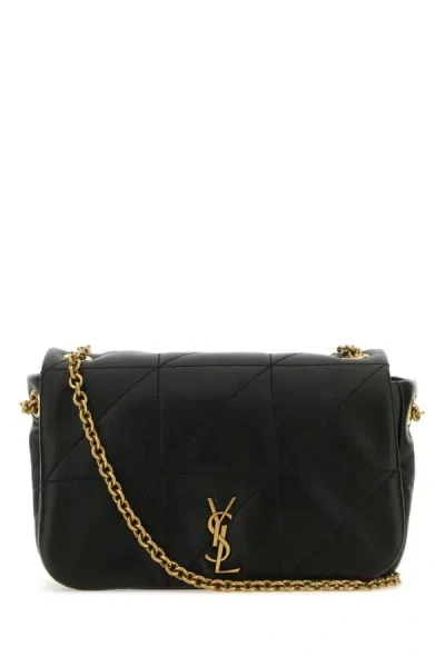 Shop Saint Laurent Black Nappa Leather Mini Jamie Shoulder Bag