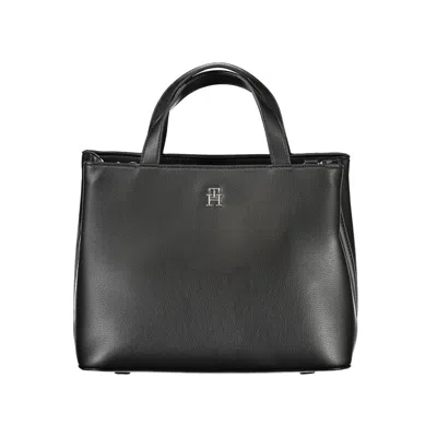 Shop Tommy Hilfiger Black Polyester Handbag