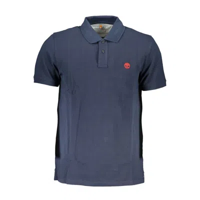 Shop Timberland Blue Cotton Polo Shirt