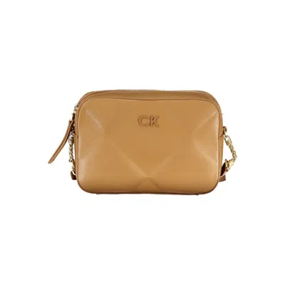 Shop Calvin Klein Brown Polyester Handbag