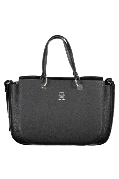 Shop Tommy Hilfiger Chic Black Contrasting Detail Handbag