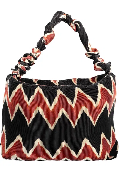 Shop Desigual Chic Black Cotton Shoulder Bag With Logo Detail