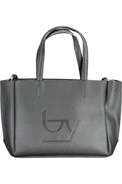 Shop Byblos Chic Black Dual-handle Printed Handbag