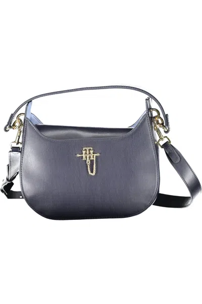 Shop Tommy Hilfiger Chic Blue Magnetic Handbag With Contrasting Details