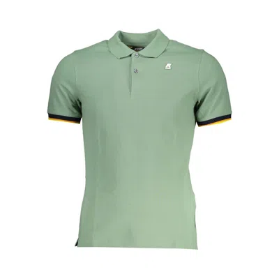 Shop K-way Chic Green Polo With Contrast Accents