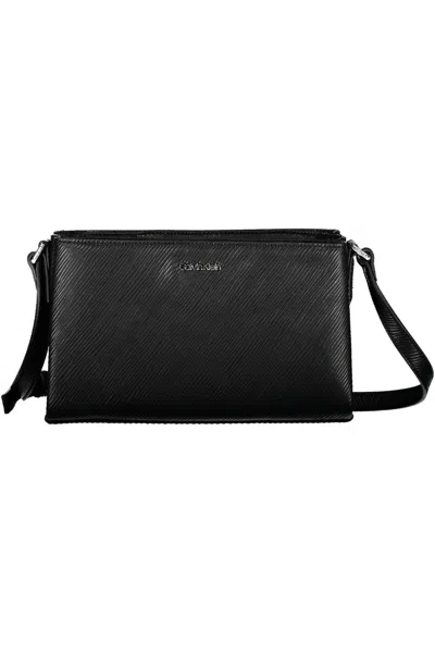 Shop Calvin Klein Eco-chic Black Shoulder Bag With Contrasting Details
