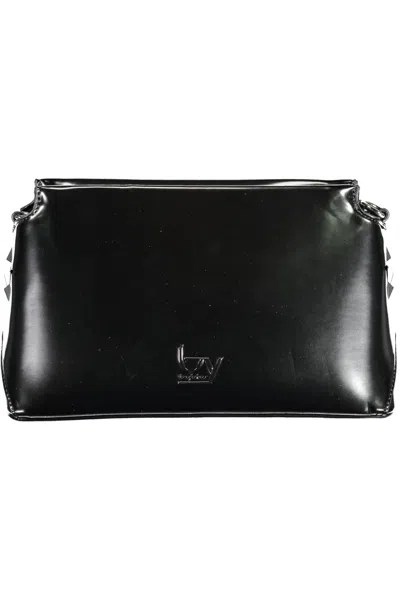 Shop Byblos Elegant Black Contrasting Details Shoulder Bag