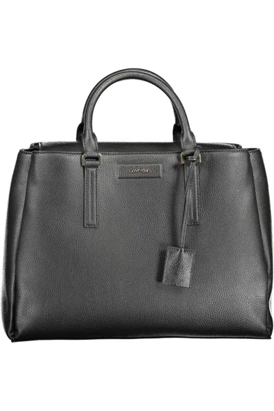 Shop Calvin Klein Elegant Black Shoulder Bag With Chic Detailing