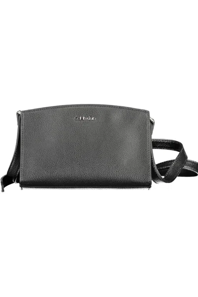 Shop Calvin Klein Elegant Black Shoulder Bag With Logo Detailing