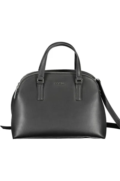 Shop Calvin Klein Elegant Black Shoulder Bag With Logo Detail