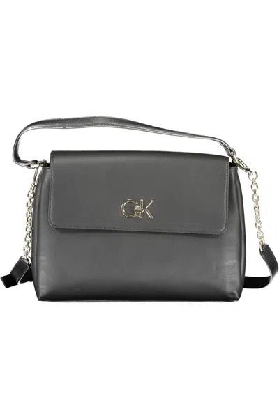 Shop Calvin Klein Elegant Black Shoulder Handbag