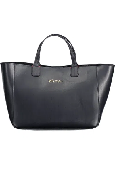 Shop Tommy Hilfiger Elegant Blue Contrast Detail Handbag