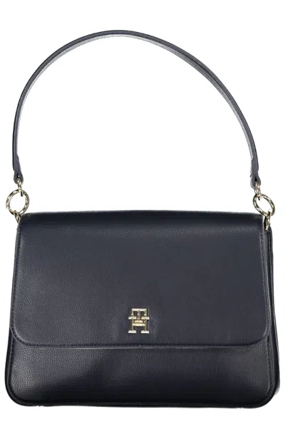 Shop Tommy Hilfiger Elegant Blue Shoulder Bag With Contrasting Details