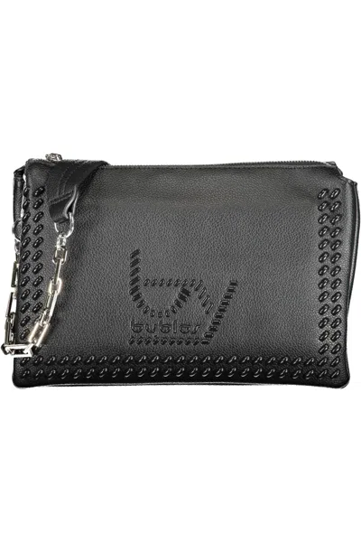 Shop Byblos Elegant Chain-handle Black Shoulder Bag