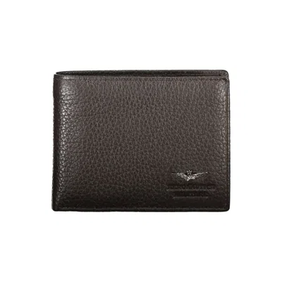 Shop Aeronautica Militare Elegant Dual-compartment Leather Wallet
