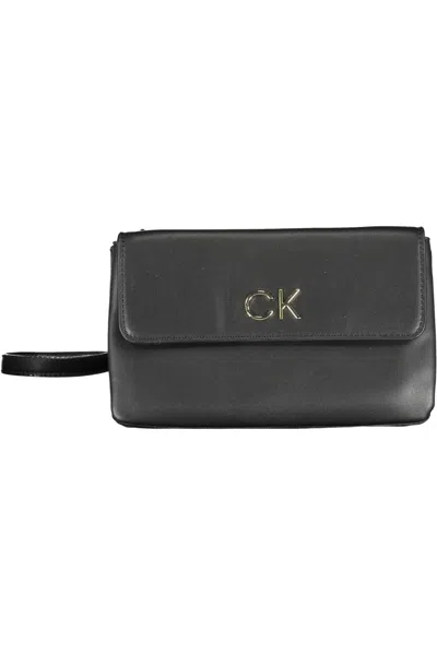 Shop Calvin Klein Sleek Black Recycled Polyester Handbag