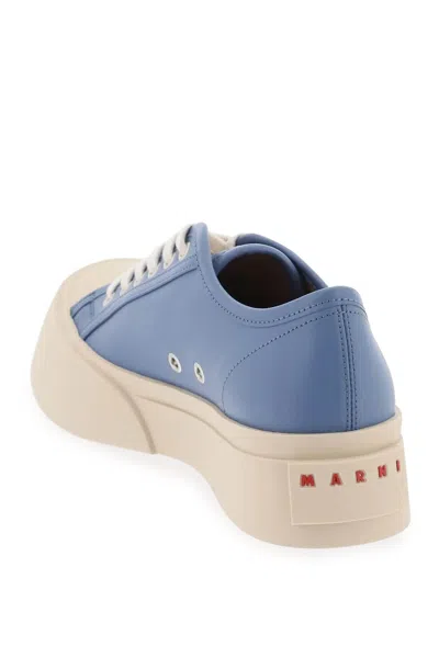 Marni Pablo Lace-up Leather Sneakers In 00b37 Opal