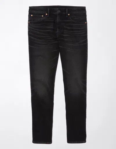 Shop American Eagle Outfitters Ae Airflex+ Athletic Straight Jean In Black