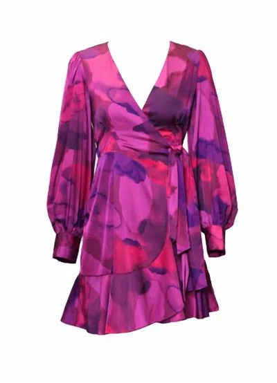 Hutch Sophie Wrap Dress In Pink In Pink