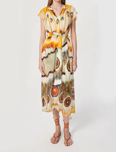 Shop Chufy Nubia Maxi Dress In Petal Skin Yellow In Multi